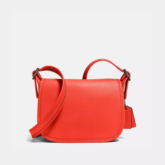 Coach Handbags - Coach Saddle 18 in deep coral